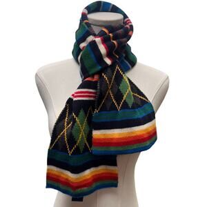Gap Kids Y2K 2008 Colorful Striped Argyle Scarf